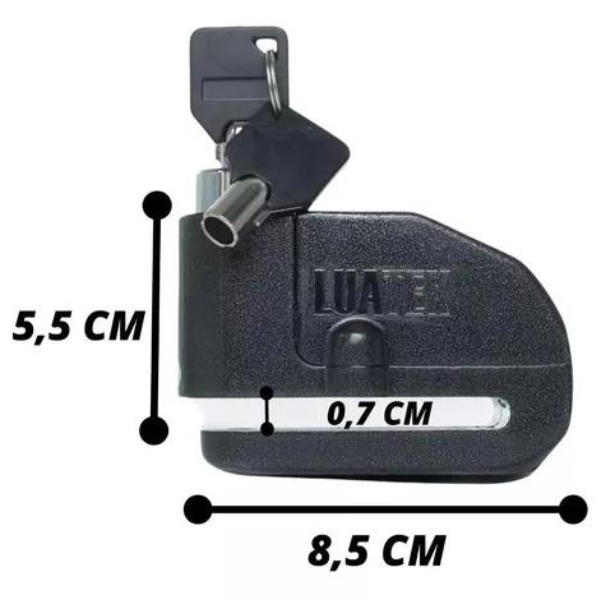 Trava Cadeado De Freio Disco Com Alarme Sonoro Para Moto