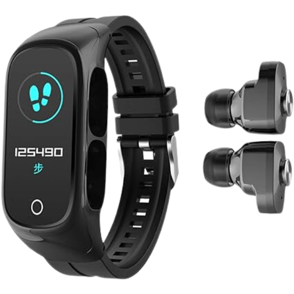 Smartwatch Relógio inteligente Fone Bluetooth 2 em 1 N8 (PRETO)