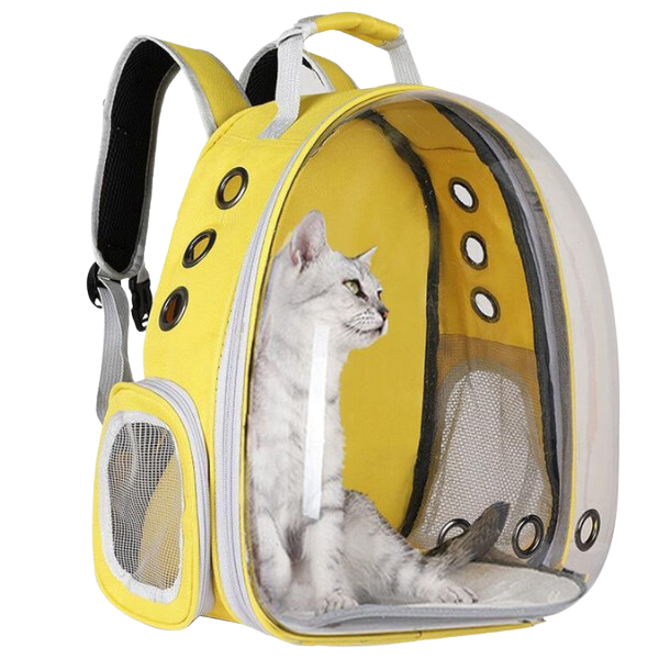 Mochila Pet Para Transporte De Cães E Gatos Visão Panorâmica