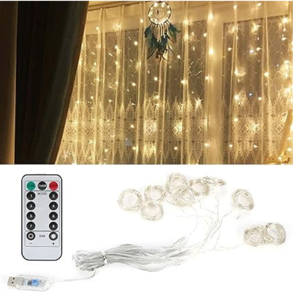 Cortina de Led Decoração com Controle Natal