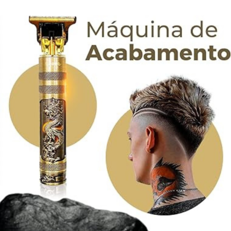 Máquina de Barbear e Cortar Cabelo Profissional Recarregável