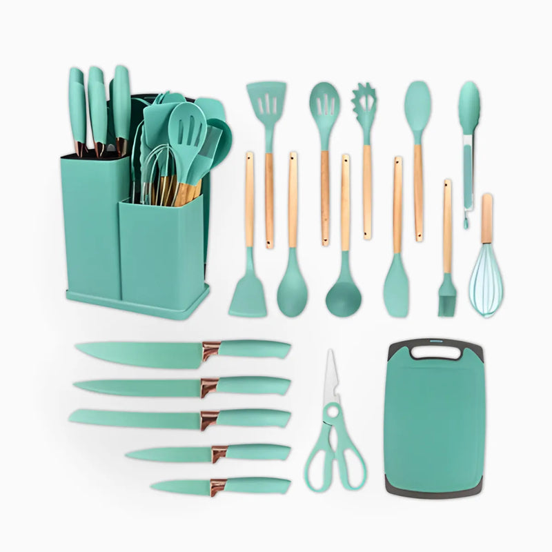 Kit Utensílios de Cozinha Jogo Completo 19 Peças