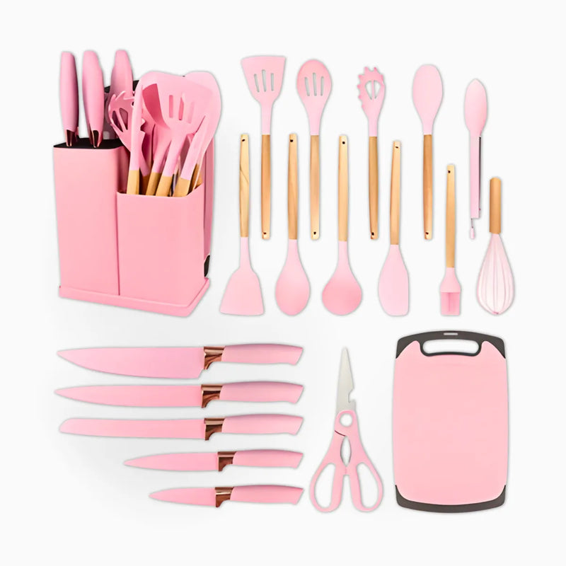 Kit Utensílios de Cozinha Jogo Completo 19 Peças