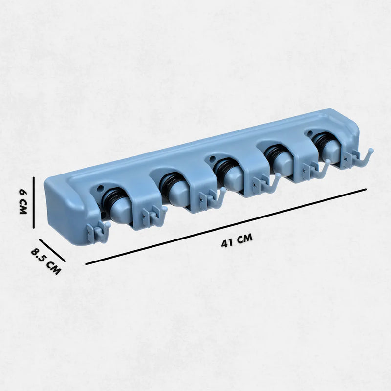 Suporte Multiuso Organizadora de Rodo e Vassoura - 6 Ganchos
