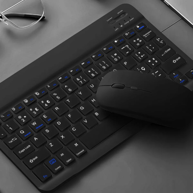 Teclado Sem Fio Bluetooth Recarregável Com Mouse