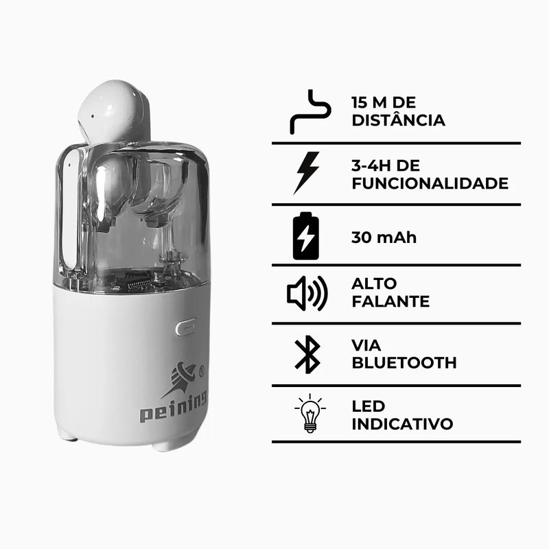 Fone de Ouvido e Caixa de Som Alto Falante Bluetooth Sem Fio