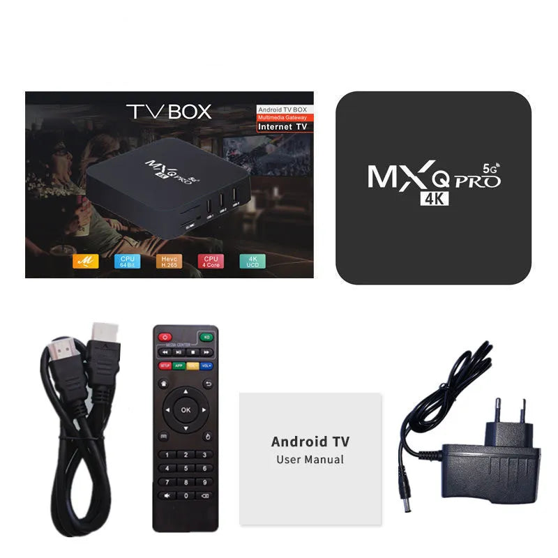 MXQpro Android 10.1 Smart TV Box 4K Youtube Media Player TV BOX Android 7.1 4GB 32GB Remote Control TV Set Top Box