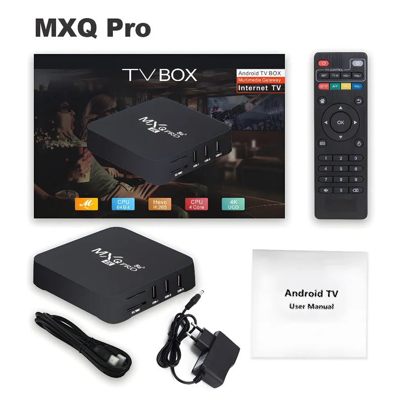 MXQpro Android 10.1 Smart TV Box 4K Youtube Media Player TV BOX Android 7.1 4GB 32GB Remote Control TV Set Top Box