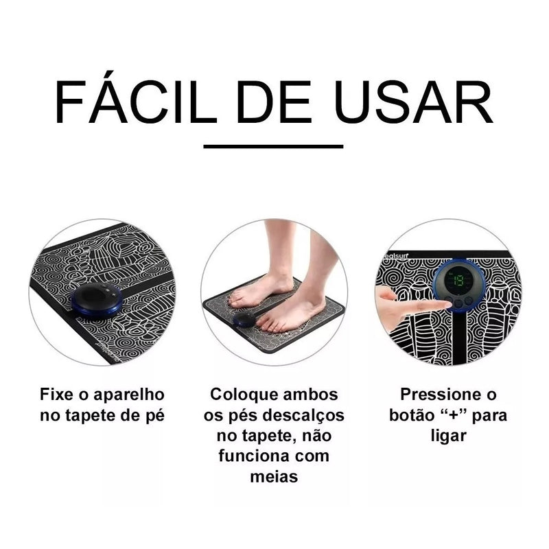 Massageador Para Pés Pernas Ems Magnético Relaxante