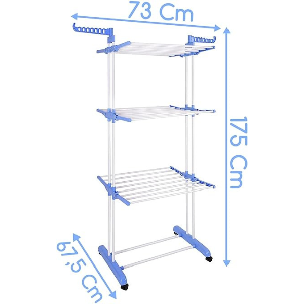 Varal Torre 3 Andares Inox Retrátil Compacto